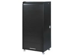 Armoire Informatique Mobile Noire 2 Tiroirs 5 Niches - Coloris: Noir -Meubles Soldes Boutique meuble bureau 9256049