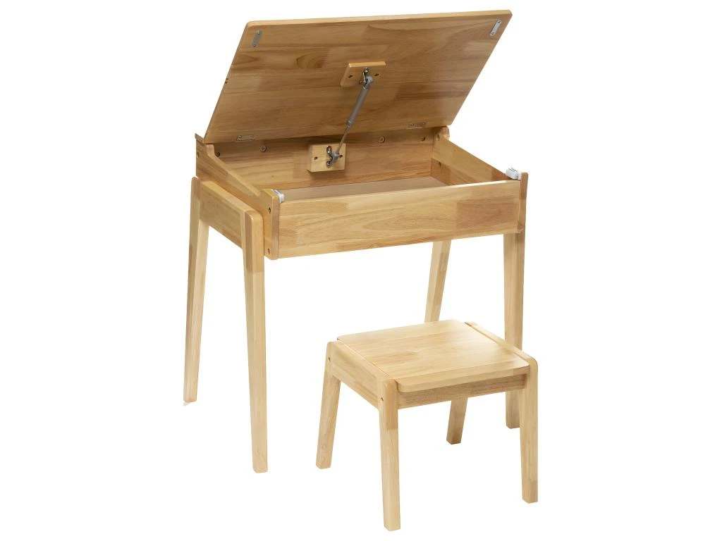 Bureau Enfant Pupitre Et Tabouret En Bois H 60 Cm 4 Bureau Enfant Pupitre Et Tabouret En Bois H 60 Cm – Image 2