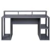 MARIO - Bureau Gamer Multi-Rangement Anthracite -Meubles Soldes Boutique meuble bureau 9257687