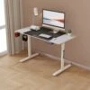 Bureau électrique Pomona à Hauteur Réglable 110 X 60 X 72 - 117 Cm Blanc [pro.tec]