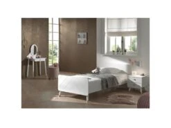 TINY WHITE - Coiffeuse 1 Tiroir Blanche Et Gold -Meubles Soldes Boutique meuble coiffeuse 10552539