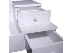 Coiffeuse Blanche Avec Miroir Rabattable Elsa -Meubles Soldes Boutique meuble coiffeuse 18071159