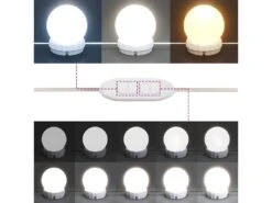 Coiffeuse Table De Maquillage Design Meuble Mobilier De Chambre Avec Led 130 X 50 X 132,5 Cm Chêne 02_0006369 -Meubles Soldes Boutique meuble coiffeuse 19082231