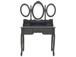 Coiffeuse Table De Maquillage Design Meuble Mobilier De Chambre Avec Tabouret Et Miroir 90 X 40 X 146 Cm Pliable En 3 Gris 02_0006270 9 Coiffeuse Table De Maquillage Design Meuble Mobilier De Chambre Avec Tabouret Et Miroir 90 X 40 X 146 Cm Pliable En 3 Gris 02_0006270 -Meubles Soldes Boutique meuble coiffeuse 19144267