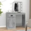 Coiffeuse Avec LED Sonoma Gris 90x50x132,5 Cm Bois D'ingénierie 2 Coiffeuse Avec LED Sonoma Gris 90x50x132,5 Cm Bois D'ingénierie -Meubles Soldes Boutique meuble coiffeuse 22739435