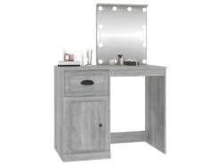Coiffeuse Avec LED Sonoma Gris 90x50x132,5 Cm Bois D'ingénierie -Meubles Soldes Boutique meuble coiffeuse 22739441