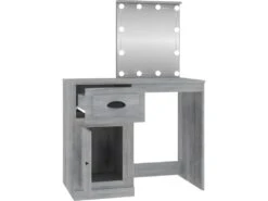 Coiffeuse Avec LED Sonoma Gris 90x50x132,5 Cm Bois D'ingénierie -Meubles Soldes Boutique meuble coiffeuse 22739447