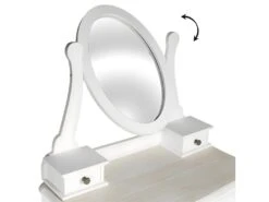 CLEMENCE - Coiffeuse Blanche Style Baroque Avec Miroir -Meubles Soldes Boutique meuble coiffeuse 9868457