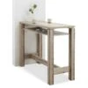 COOKIE - Table Bar 120cm Avec Etagère Aspect Bois Vieilli -Meubles Soldes Boutique meuble de bar 9399455