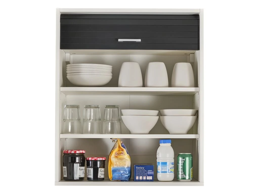 Meuble Cuisine Blanc Bicolore 60 Cm H 72 Cm - Coloris: Noir 4 Meuble Cuisine Blanc Bicolore 60 Cm H 72 Cm - Coloris: Noir – Image 2