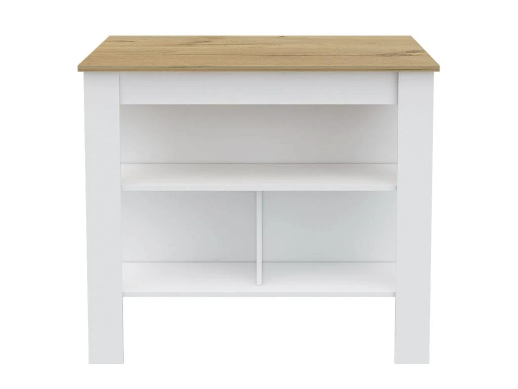 Ilot De Cuisine Milan - Blanc Et Dune 4 Ilot De Cuisine Milan - Blanc Et Dune – Image 2