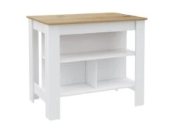 Ilot De Cuisine Milan - Blanc Et Dune 7 Ilot De Cuisine Milan - Blanc Et Dune -Meubles Soldes Boutique meuble de cuisine 12332435