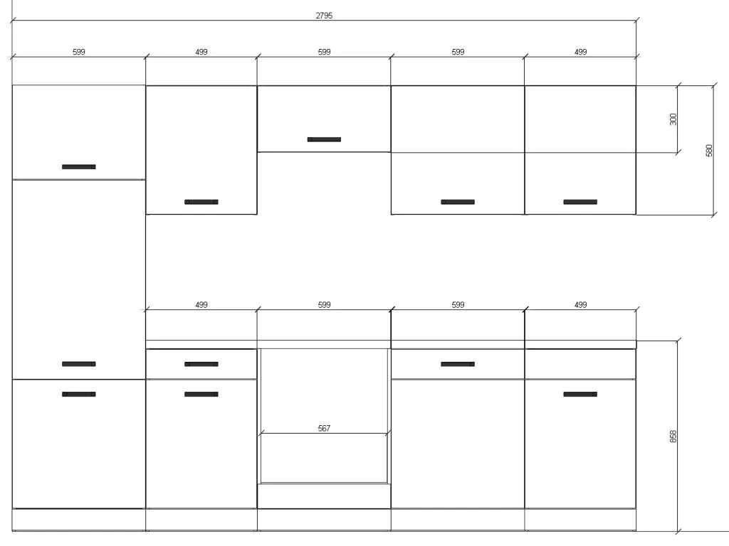 Cuisine Complète - 280 Cm - 9 éléments De Rangements - Naturel Et Blanc - CIBONA 11 Cuisine Complète - 280 Cm - 9 éléments De Rangements - Naturel Et Blanc - CIBONA – Image 9