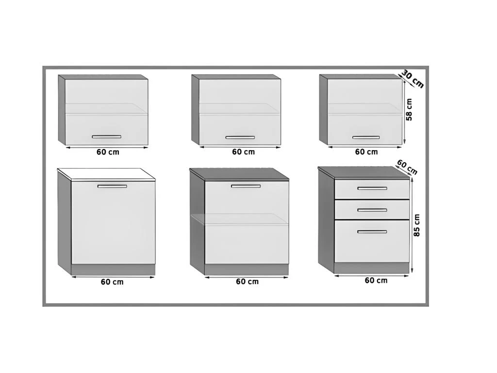 QUINCY | Cuisine Complète Modulaire Linéaire L 180 Cm 6 Pcs | Plan De Travail INCLUS | Ensemble Meubles De Cuisine Modernes 4 QUINCY | Cuisine Complète Modulaire Linéaire L 180 Cm 6 Pcs | Plan De Travail INCLUS | Ensemble Meubles De Cuisine Modernes – Image 2