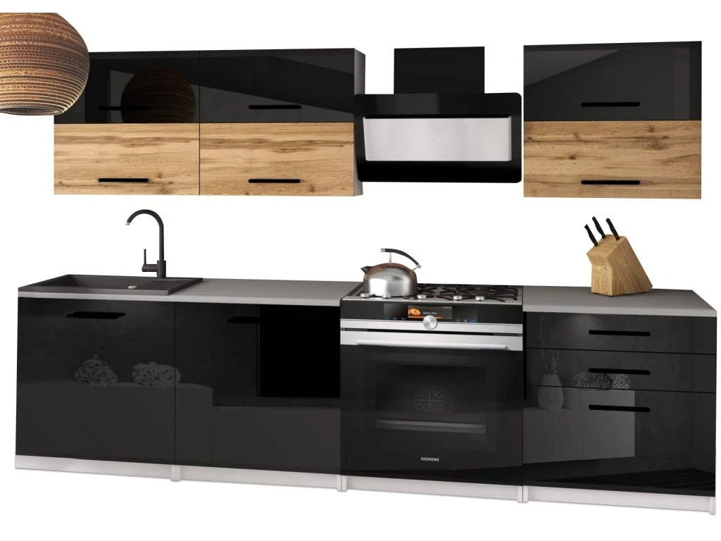 MENORKA - Cuisine Complète L180 Cm - Cuisine Droite 6 Pcs - Plan De Travail Inclus 3 MENORKA - Cuisine Complète L180 Cm - Cuisine Droite 6 Pcs - Plan De Travail Inclus