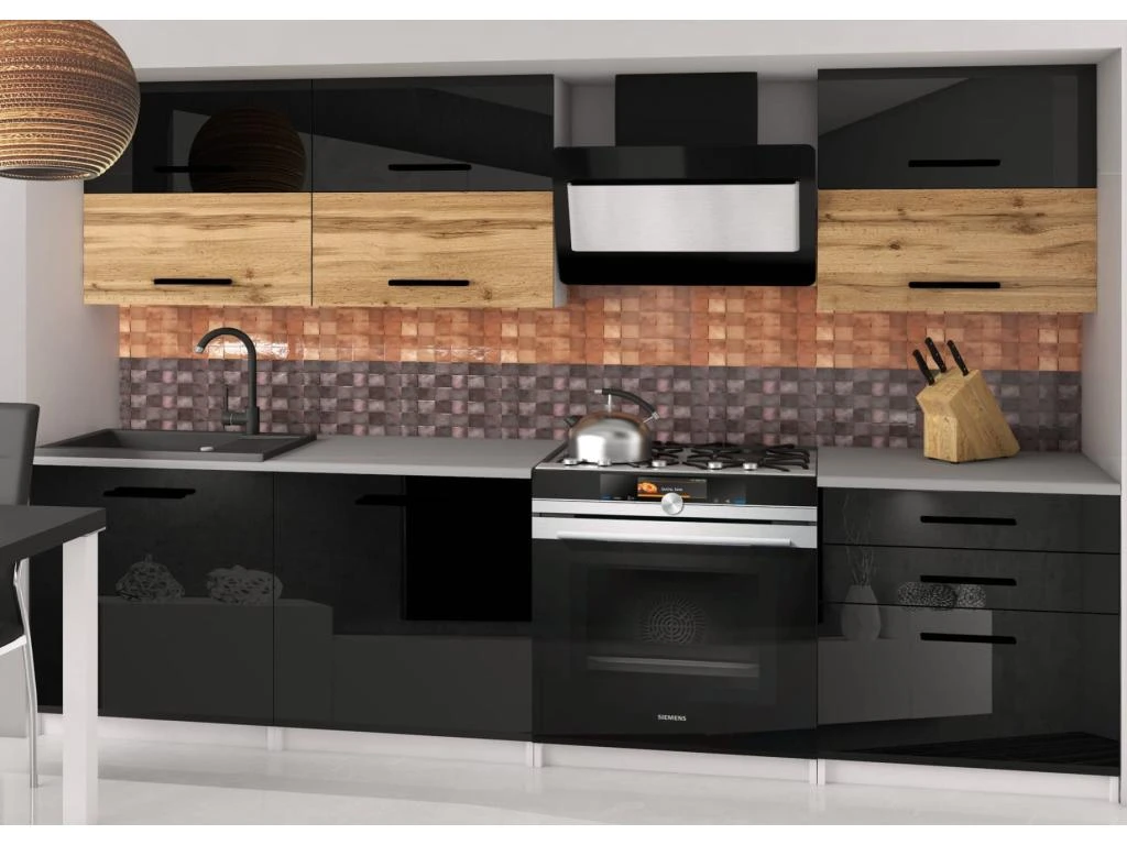 MENORKA - Cuisine Complète L180 Cm - Cuisine Droite 6 Pcs - Plan De Travail Inclus 4 MENORKA - Cuisine Complète L180 Cm - Cuisine Droite 6 Pcs - Plan De Travail Inclus – Image 2