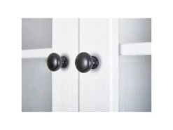 Vaisselier Bois Massif 5 Portes "Takao" 131cm Blanc -Meubles Soldes Boutique meuble de cuisine 19161839