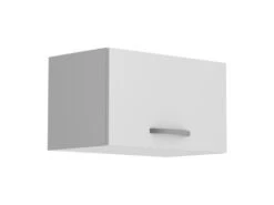 OSLO Meuble Haut Court 1 Porte - Blanc - L 60 X P 36 X H 35 Cm
