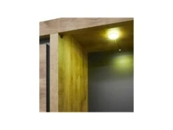 Argentier 3 Portes à LEDs Bois Tropical - PEYTON -Meubles Soldes Boutique meuble de cuisine 21574303