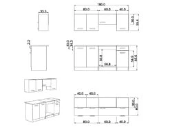 Cuisine Complète - 180 Cm - 6 éléments De Rangements - Naturel & Blanc - TRATTORIA 17 Cuisine Complète - 180 Cm - 6 éléments De Rangements - Naturel & Blanc - TRATTORIA -Meubles Soldes Boutique meuble de cuisine 441669