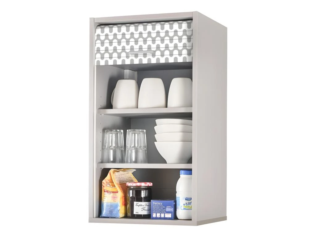 Meuble Cuisine Alu 40x72 Face Imprimée - Coloris Rideau: Vagues Grises 810 4 Meuble Cuisine Alu 40x72 Face Imprimée - Coloris Rideau: Vagues Grises 810 – Image 2