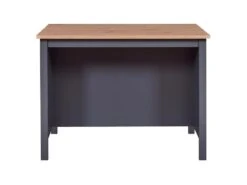 KENNY - Ilot De Cuisine Anthracite Et Plateau Effet Bois -Meubles Soldes Boutique meuble de cuisine 9182717