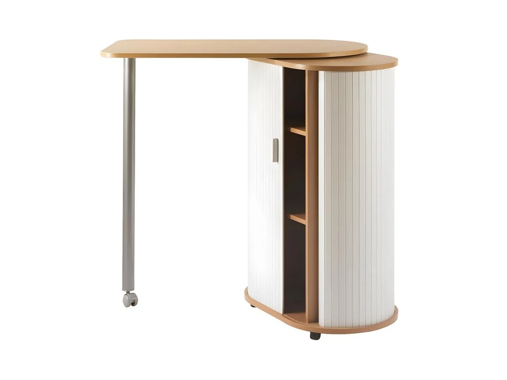 Desserte De Cuisine Hêtre Avec Plateau De Table Pivotant - HUMMIE 4 Desserte De Cuisine Hêtre Avec Plateau De Table Pivotant - HUMMIE – Image 2