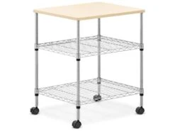 Étagère Métallique 56 X 46 X 69 Cm 30 Kg 4 Roulettes étagère Autoportante étagère De Rangement En Métal 14_0005156