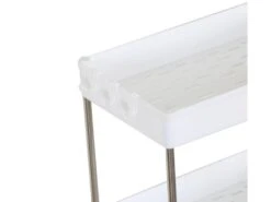 Chariot De Cuisine Avec 4 Roues Rangement 3 étagères Plastique Blanc -Meubles Soldes Boutique meuble de rangement 12518759