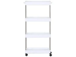Chariot De Cuisine Salle De Bain Avec Roues 4 étagères Plastique Blanc 12 Chariot De Cuisine Salle De Bain Avec Roues 4 étagères Plastique Blanc -Meubles Soldes Boutique meuble de rangement 12518767