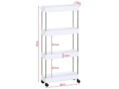 Chariot De Cuisine Salle De Bain Avec Roues 4 étagères Plastique Blanc 14 Chariot De Cuisine Salle De Bain Avec Roues 4 étagères Plastique Blanc -Meubles Soldes Boutique meuble de rangement 12518771