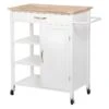 Desserte De Cuisine 1 Porte 1 Tiroir 3 En Hevea - Blanc Laque - L 74 X P 47 X H 91 Cm - ENZO 2 Desserte De Cuisine 1 Porte 1 Tiroir 3 En Hevea - Blanc Laque - L 74 X P 47 X H 91 Cm - ENZO -Meubles Soldes Boutique meuble de rangement 12799441
