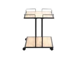 Desserte De Cuisine "Ascola" 60cm Noir & Chêne -Meubles Soldes Boutique meuble de rangement 13686985