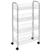 Chariot De Cuisine Polyvalent 4 Niveaux Chromé -Meubles Soldes Boutique meuble de rangement 17519543