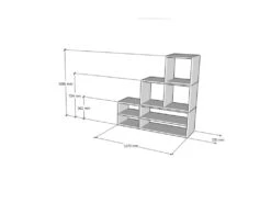 Combinaison Sous-Pente Germain 3 9 Combinaison Sous-Pente Germain 3 -Meubles Soldes Boutique meuble de rangement 18831433