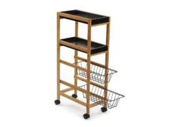 Desserte De Cuisine Zenica, 83 X 22 X 40 Cm, Bois, Marron Et Noir 10 Desserte De Cuisine Zenica, 83 X 22 X 40 Cm, Bois, Marron Et Noir -Meubles Soldes Boutique meuble de rangement 19441117