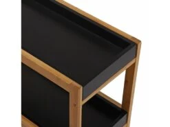 Desserte De Cuisine Zenica, 83 X 22 X 40 Cm, Bois, Marron Et Noir 11 Desserte De Cuisine Zenica, 83 X 22 X 40 Cm, Bois, Marron Et Noir -Meubles Soldes Boutique meuble de rangement 19441119