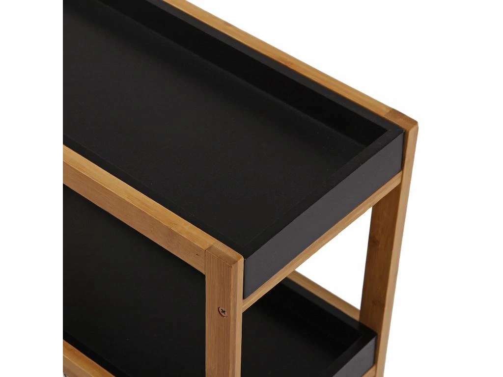 Desserte De Cuisine Zenica, 83 X 22 X 40 Cm, Bois, Marron Et Noir 6 Desserte De Cuisine Zenica, 83 X 22 X 40 Cm, Bois, Marron Et Noir – Image 4