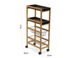 Desserte De Cuisine Zenica, 83 X 22 X 40 Cm, Bois, Marron Et Noir 13 Desserte De Cuisine Zenica, 83 X 22 X 40 Cm, Bois, Marron Et Noir -Meubles Soldes Boutique meuble de rangement 19441123