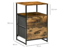 Meuble De Rangement Industriel ALICANTE Bois Et Noir -Meubles Soldes Boutique meuble de rangement 21988807