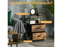 Meuble De Rangement Industriel ALICANTE Bois Et Noir -Meubles Soldes Boutique meuble de rangement 21988811