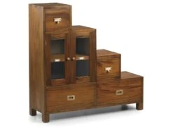 FLAMINGO - Meuble Escalier Descente Gauche En Bois Marron