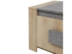 FANNY - Meuble TV 2 Portes Aspect Bois Et Pierre -Meubles Soldes Boutique meuble tv 10002831