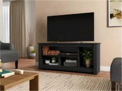 Meuble TV 55 Pouces Maxi Noir 4 Niches -Meubles Soldes Boutique meuble tv 10008749