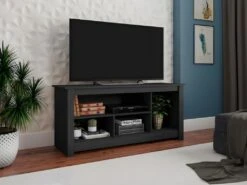 Meuble TV 55 Pouces Maxi Noir 4 Niches -Meubles Soldes Boutique meuble tv 10008753