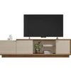 Meuble Tv 51X195X36Cm Beige Miel - Venprodin 2 Meuble Tv 51X195X36Cm Beige Miel - Venprodin -Meubles Soldes Boutique meuble tv 12356821