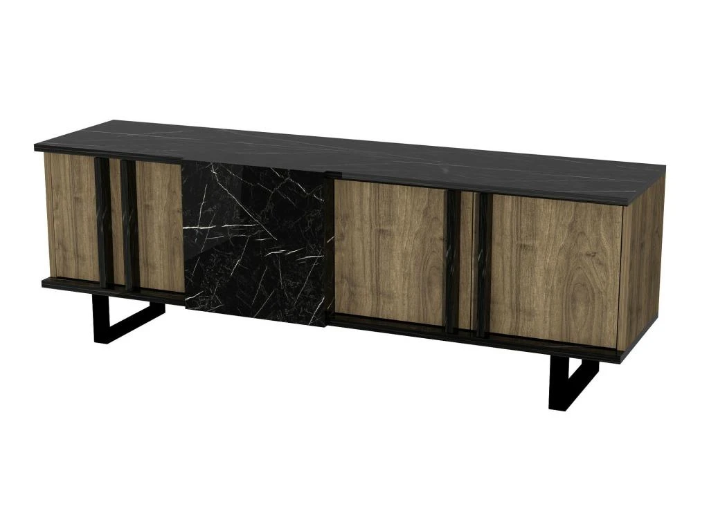 Meuble Tv Colorado Design 100 % Panneau De Particules Plaqué Mélaminé En Couleur Nogal, 150x54,6x37,1cm 3 Meuble Tv Colorado Design 100 % Panneau De Particules Plaqué Mélaminé En Couleur Nogal, 150x54,6x37,1cm