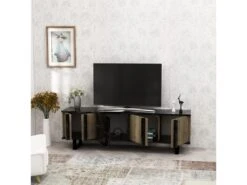 Meuble Tv Colorado Design 100 % Panneau De Particules Plaqué Mélaminé En Couleur Nogal, 150x54,6x37,1cm 11 Meuble Tv Colorado Design 100 % Panneau De Particules Plaqué Mélaminé En Couleur Nogal, 150x54,6x37,1cm -Meubles Soldes Boutique meuble tv 12357717