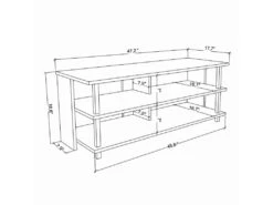 Meuble Tv Sena Design 100 % Panneau De Particules Plaqué Mélaminé En Couleur Blanc120x47,4x44,6cm 9 Meuble Tv Sena Design 100 % Panneau De Particules Plaqué Mélaminé En Couleur Blanc120x47,4x44,6cm -Meubles Soldes Boutique meuble tv 12358161