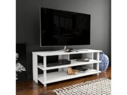Meuble Tv Sena Design 100 % Panneau De Particules Plaqué Mélaminé En Couleur Blanc120x47,4x44,6cm 11 Meuble Tv Sena Design 100 % Panneau De Particules Plaqué Mélaminé En Couleur Blanc120x47,4x44,6cm -Meubles Soldes Boutique meuble tv 12358165
